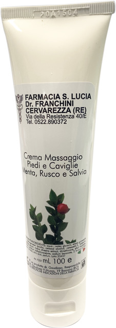 Crema Massaggio Piedi e Caviglie Menta, Rusco e Salvia ml 100