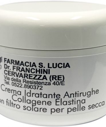 Crema Idratante Antirughe Collagene Elastina con filtro solare per pelle secca ml 50